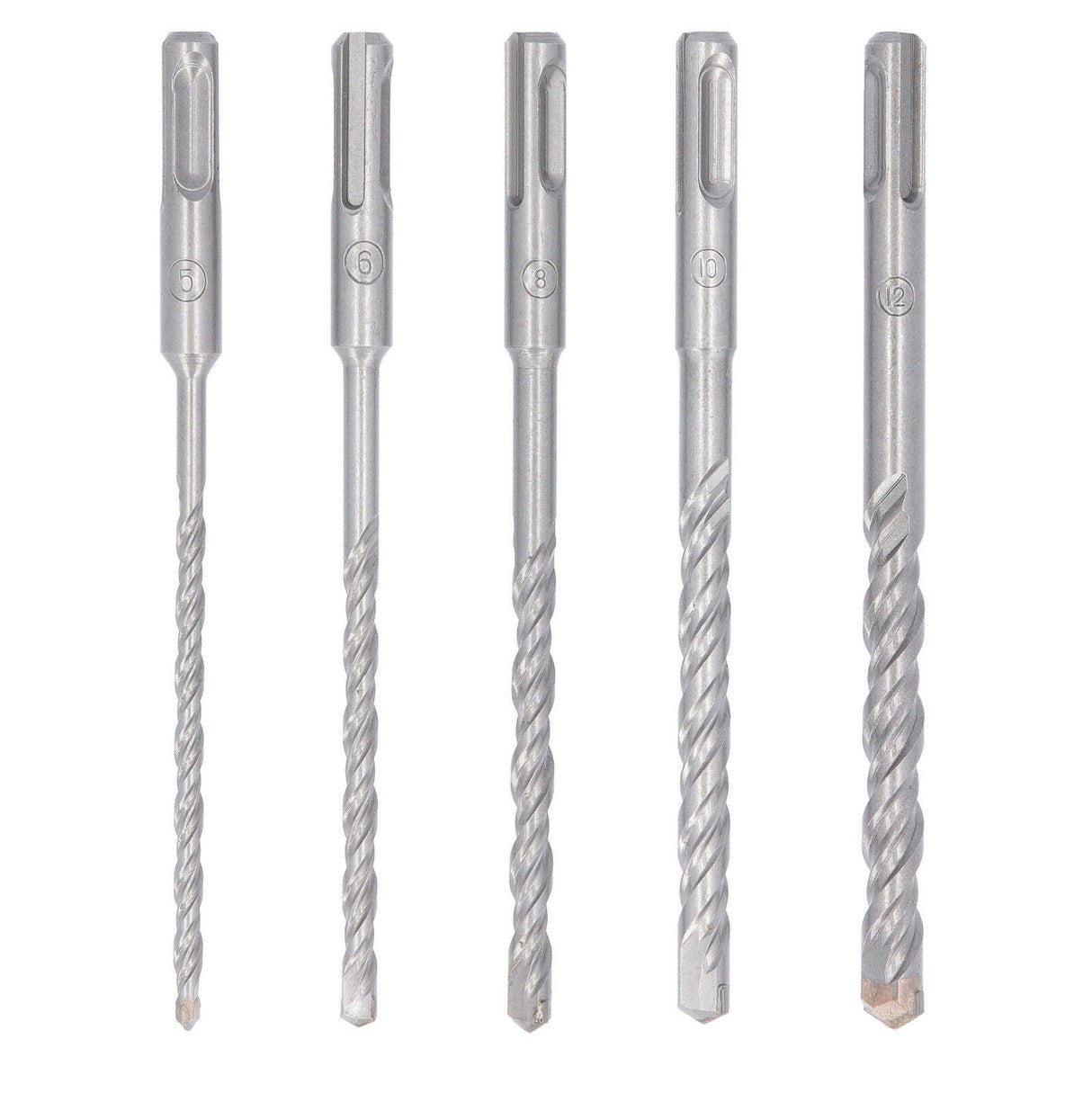 SDS drill set 5pcs 5, 6, 8, 10, 12mm WellCut WC-SDS5