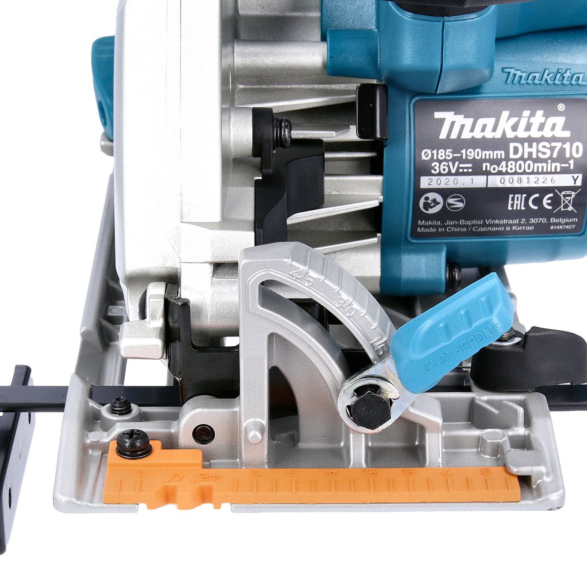 Makita akumuliatorinis diskinis pjūklas 190mm 18/36v DHS710Z su Makpac 4 dėže