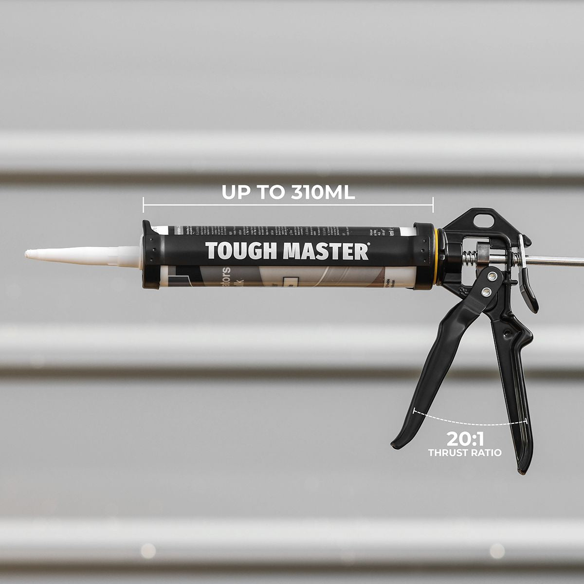 Klijų, silikono pistoletas Tough Master TM-CG23M 310militrų 20:1