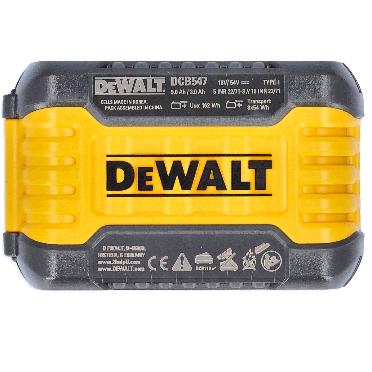DeWalt battery DCB547 18V/54V Li-Ion XR Flexvolt 9.0Ah