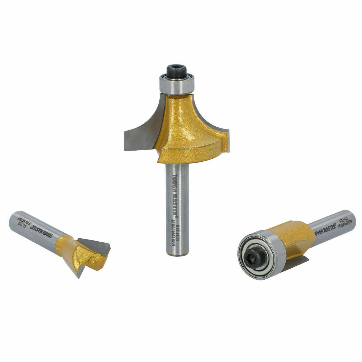 Frezavimo antgalių rinkinys su volframo karbido antgaliais Medinis dėklas Tough Master TM-RB12W