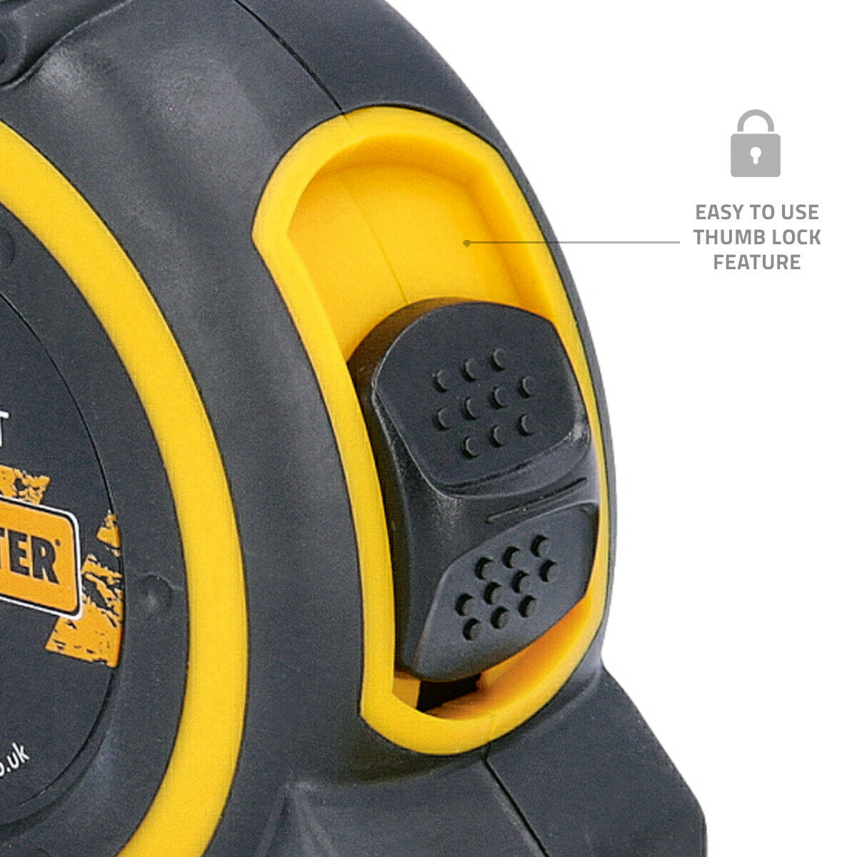 Roulette, meter, 5 meters long. Tough Master UPT-TAPE-5 with rubber abs body