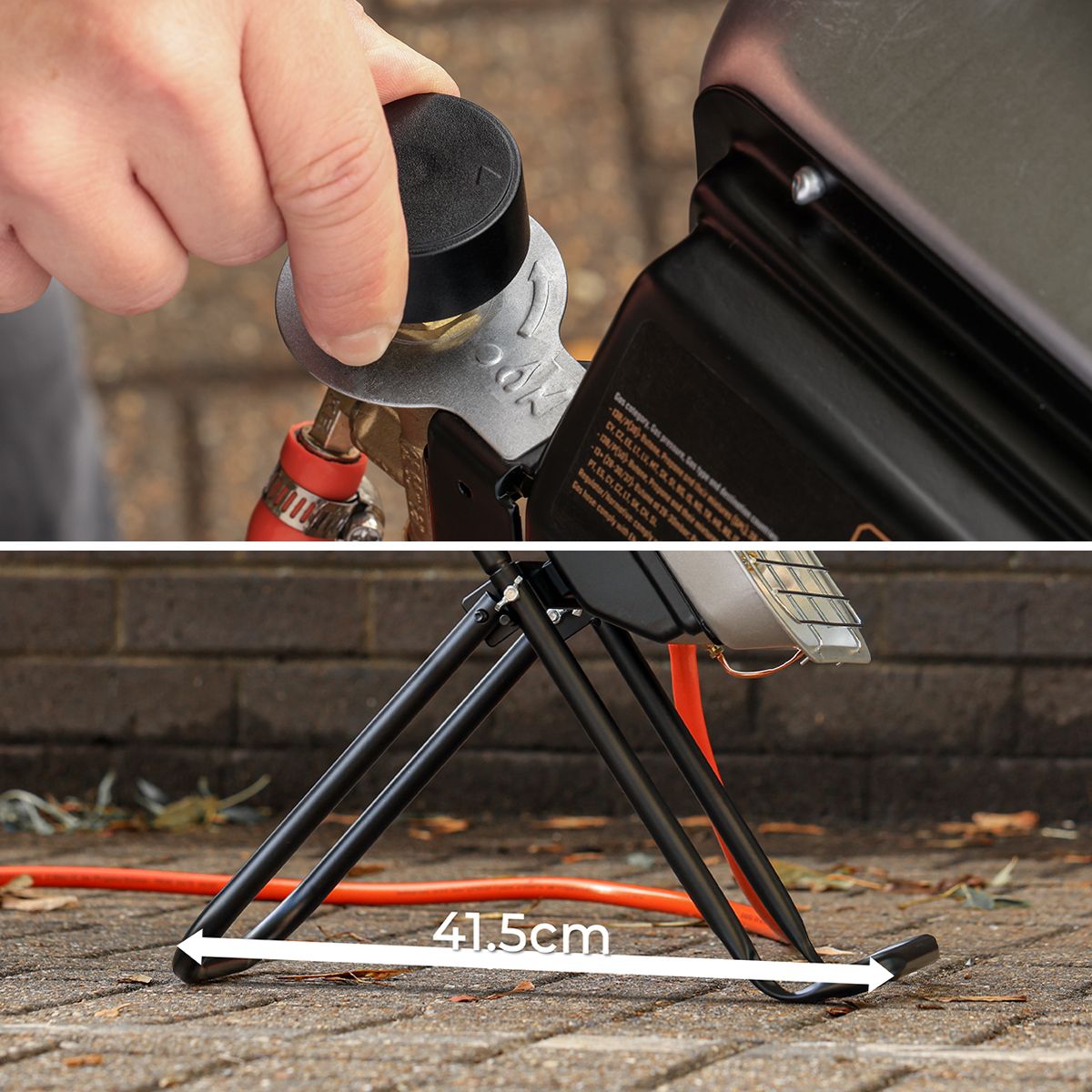 Dujinis šildytuvas 4,5KW nešiojamas, pastatomas TOUGH MASTER®