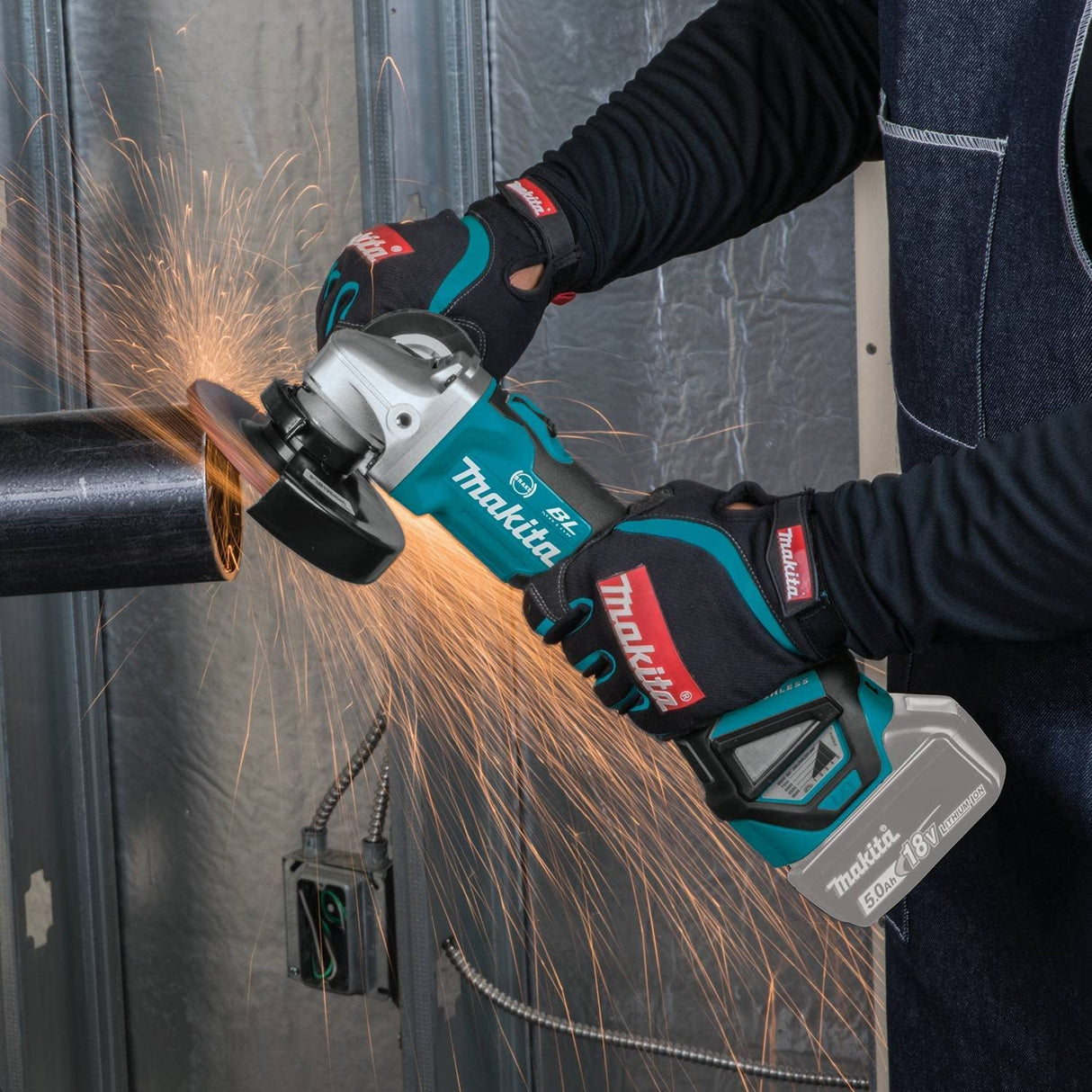 Makita 18V cordless angle grinder LXT Brushless 125mm DGA513