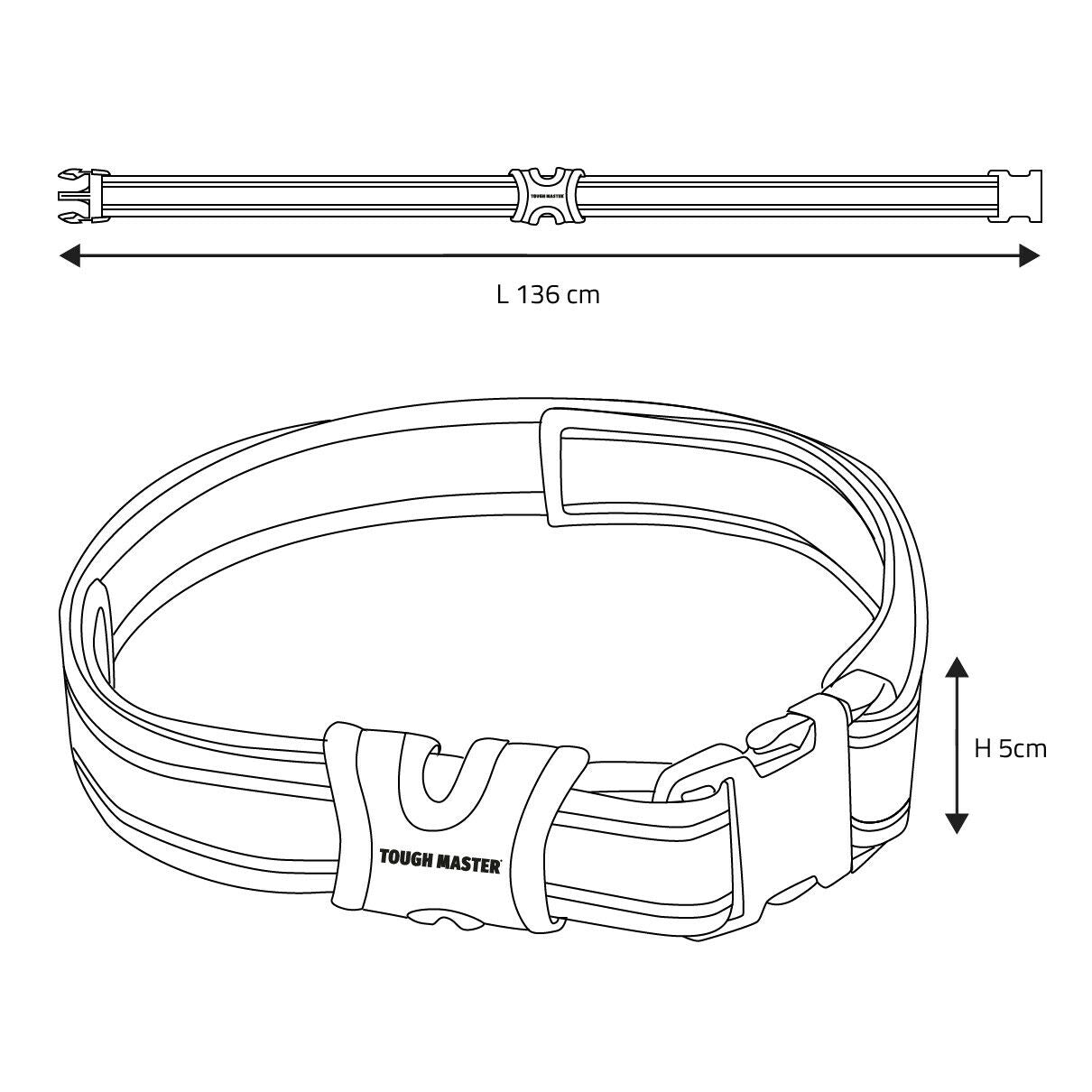 Work belt, quick release connector Tough Master TM-71825