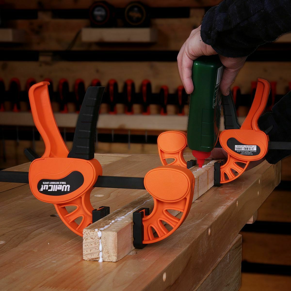 Hand clamps, quick tightening, 60x300mm, clamping force 70kg 2pcs WellCut WC-2QF630