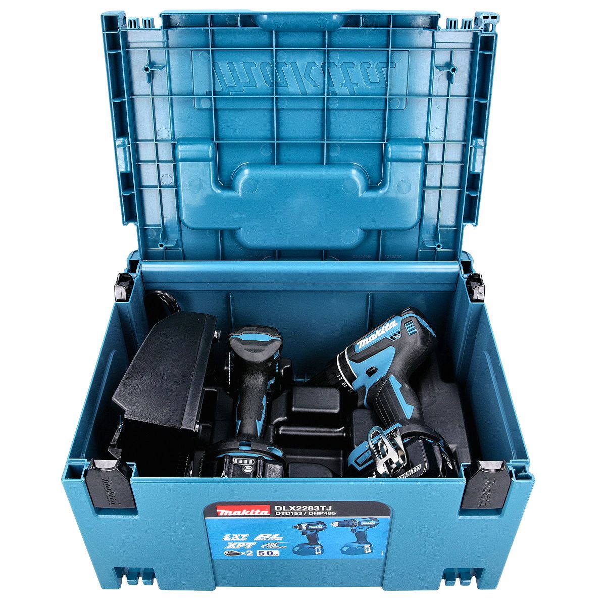 Makita DLX2283TJ 18V LXT Brushless Combi Drill & Impact Driver Twin Pack With 2 x 5.0Ah Batteries, Charger & Case
