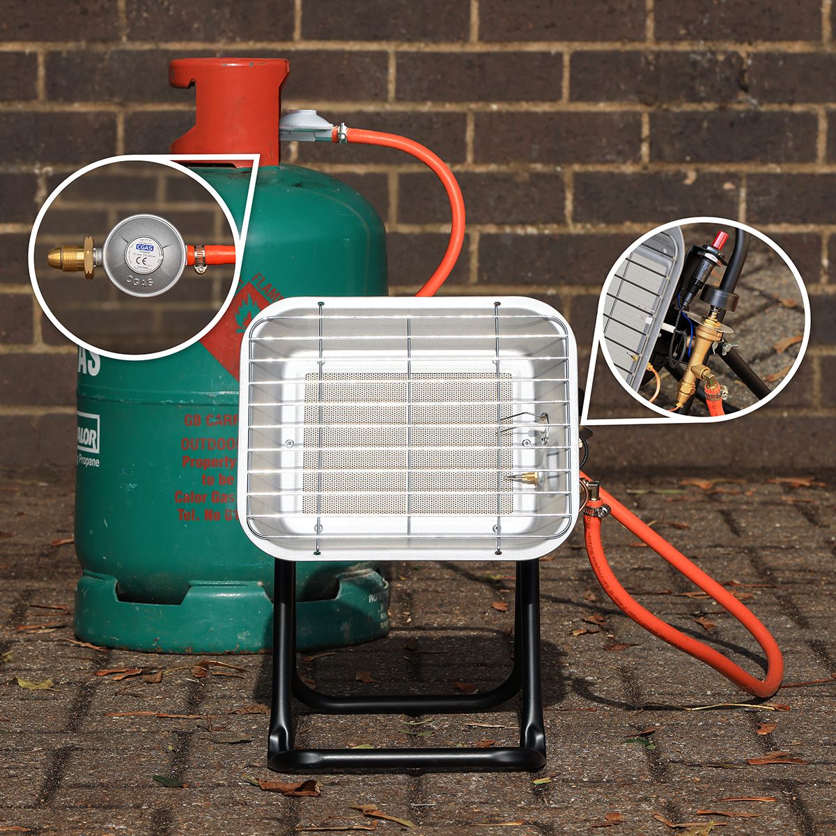 Dujinis Šildytuvas Su Stovu Ir Uždegikliu, Nešiojamas 4,5KW TOUGH MASTER®