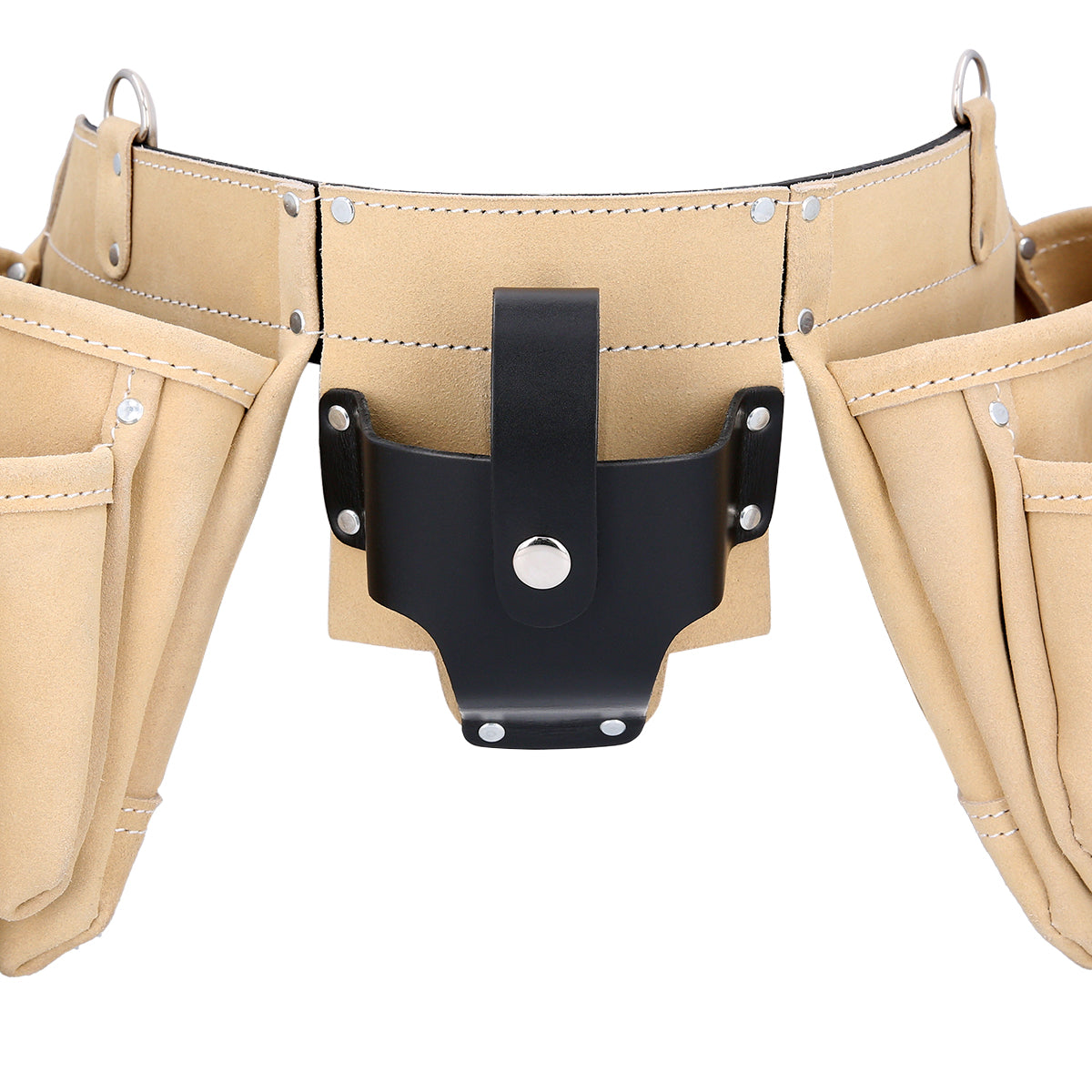 Įrankių diržas ant juosmens, 12 kišenių, odinis, plaktuko laikiklis Tough Master TM-154SP