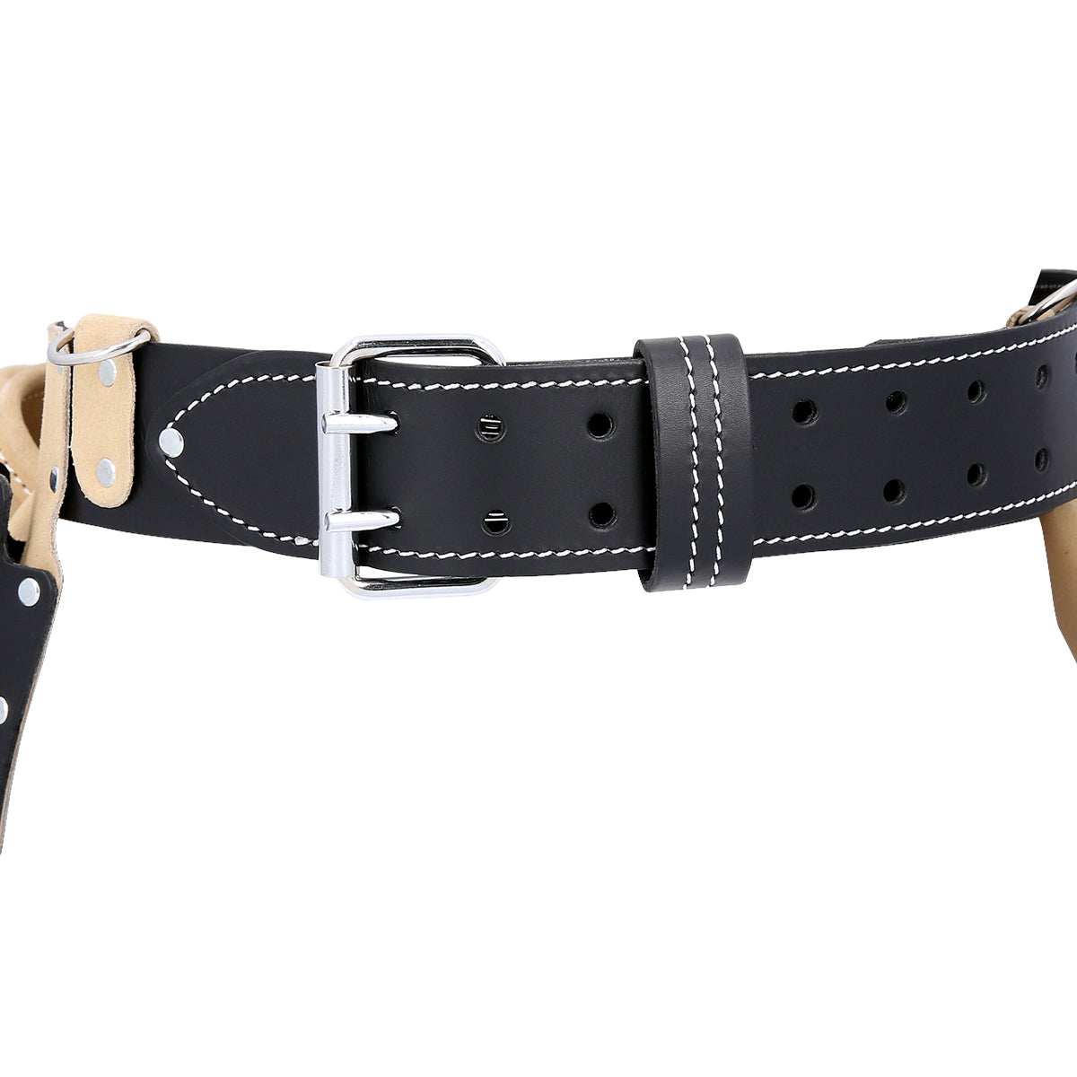 Įrankių diržas ant juosmens, 12 kišenių, odinis, plaktuko laikiklis Tough Master TM-154SP