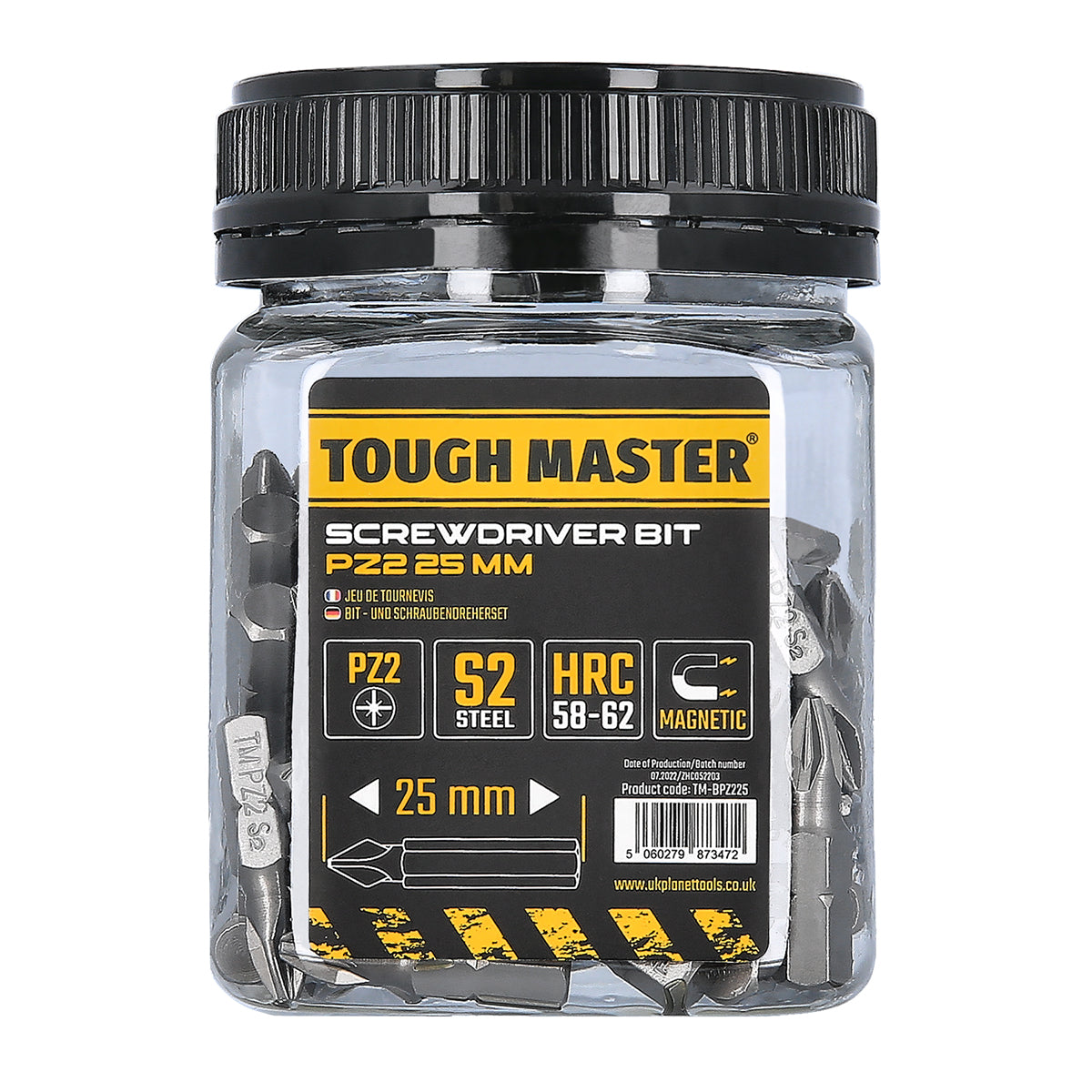 100pcs PZ2 twist bits Tough Master TM-BPZ225