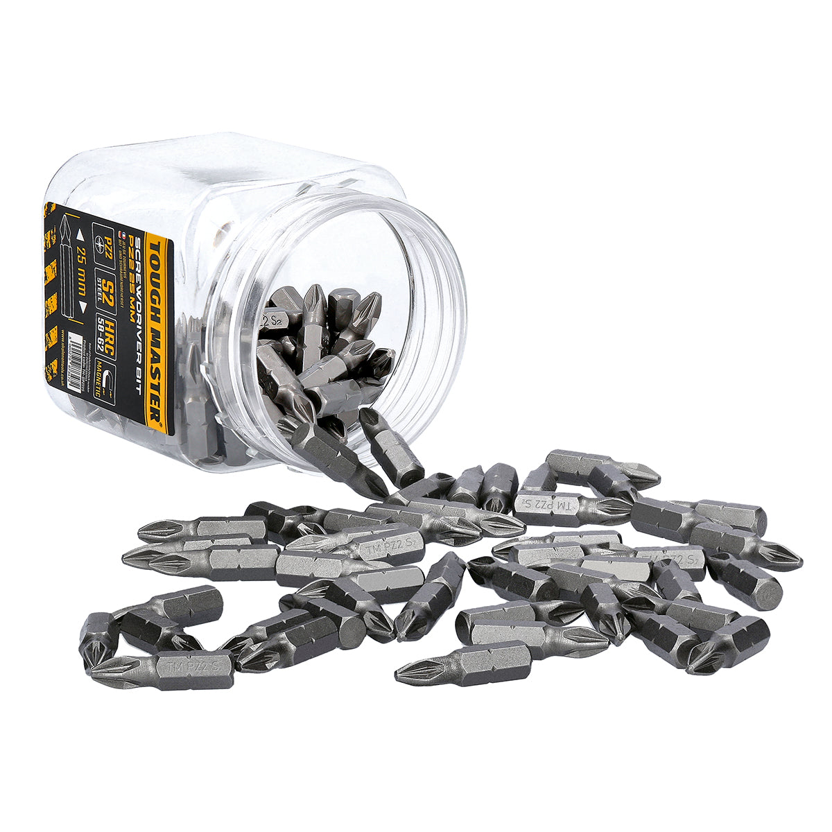 100pcs PZ2 twist bits Tough Master TM-BPZ225