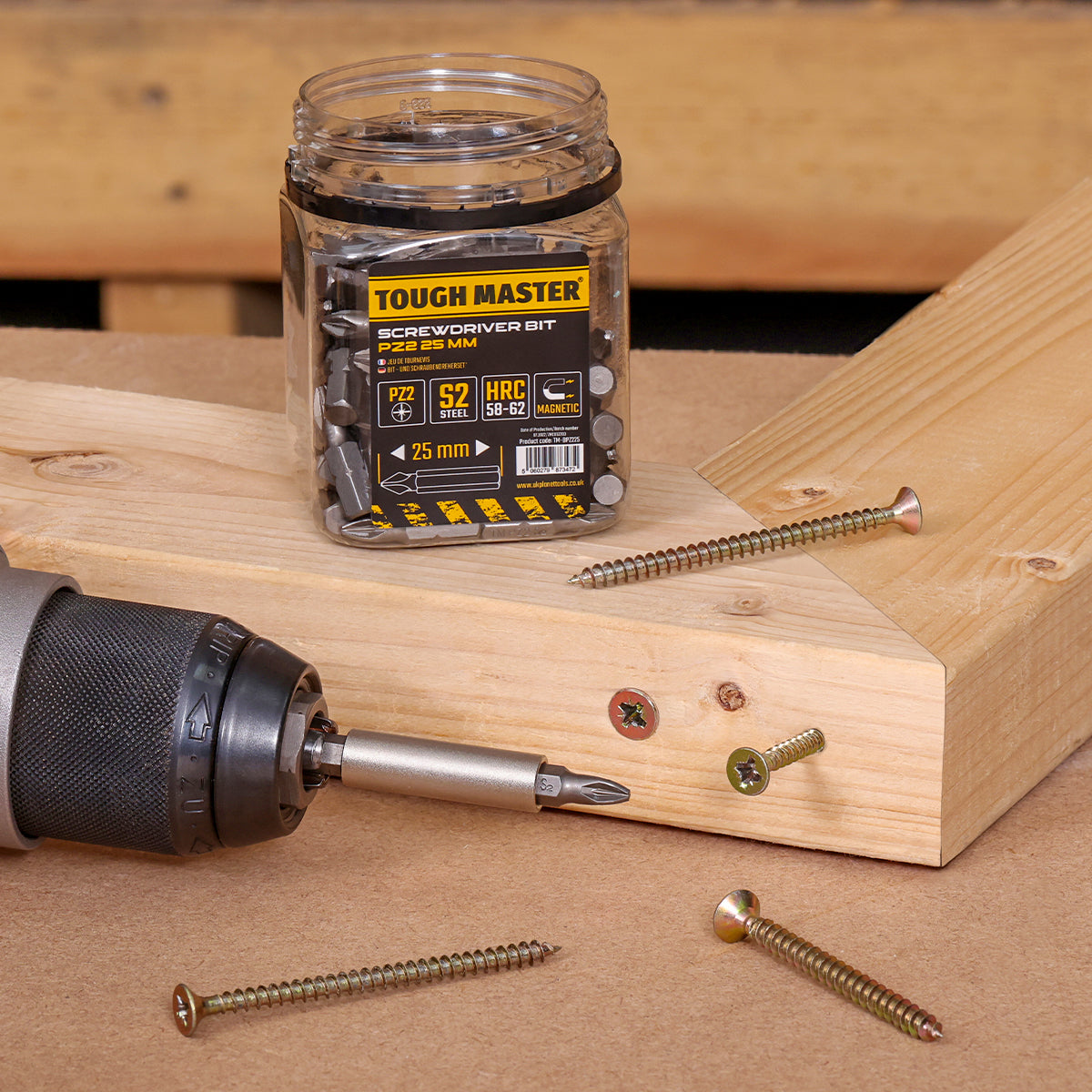 100pcs PZ2 twist bits Tough Master TM-BPZ225