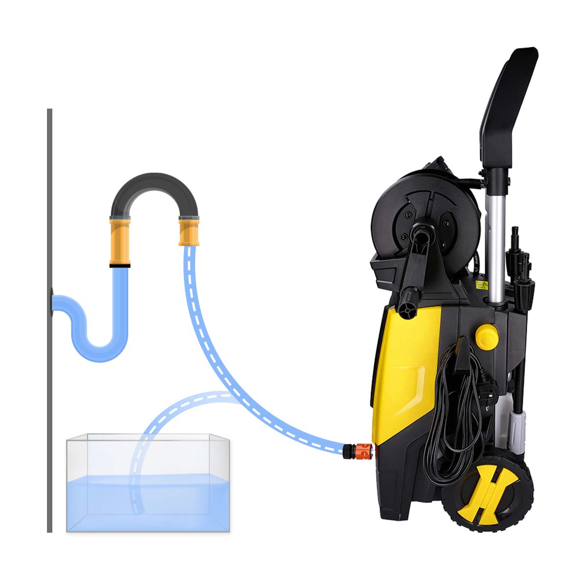 High-pressure washer, washer 2kW, 160 bar Tough Master TM-PW16