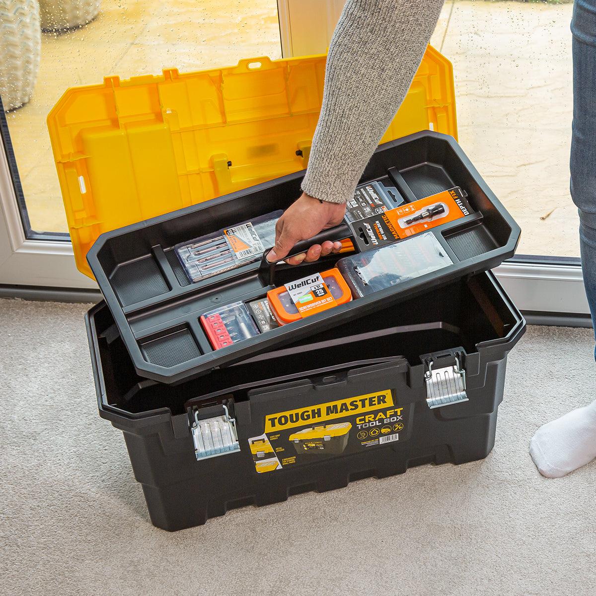 Nešiojama įrankių dėžė, lagaminas. 31litro talpos. Tough Master UPT-4032