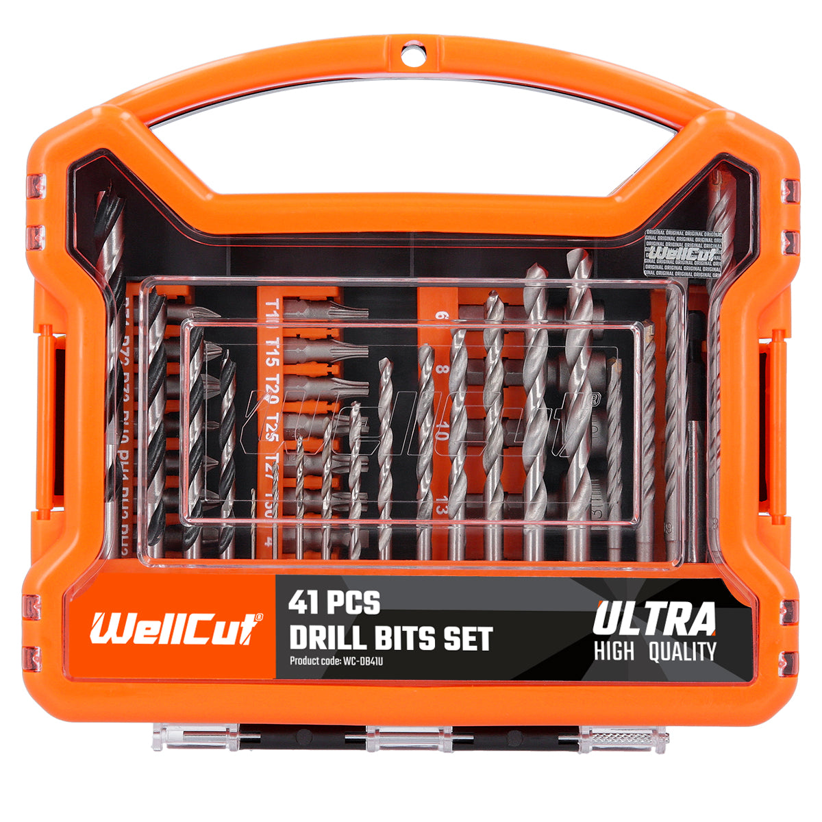 41 Piece WellCut WC-DB41U Screwdriver Bits and HSS Drill Bit Set