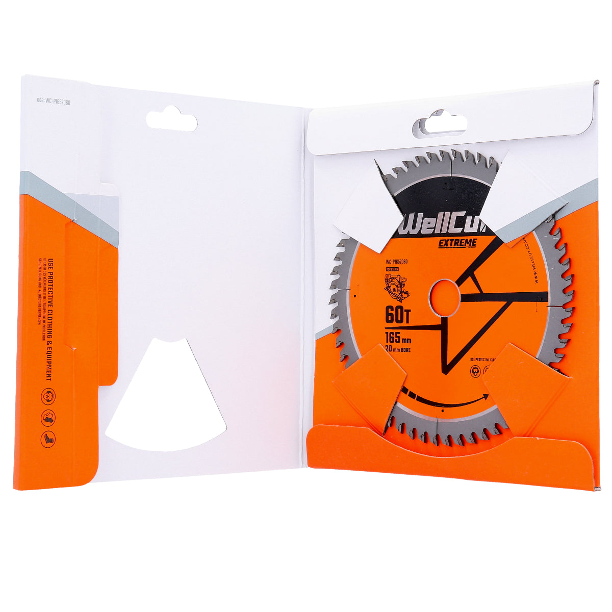 Circular saw blade, 165x20mm 60 teeth WellCut WC-P1652060