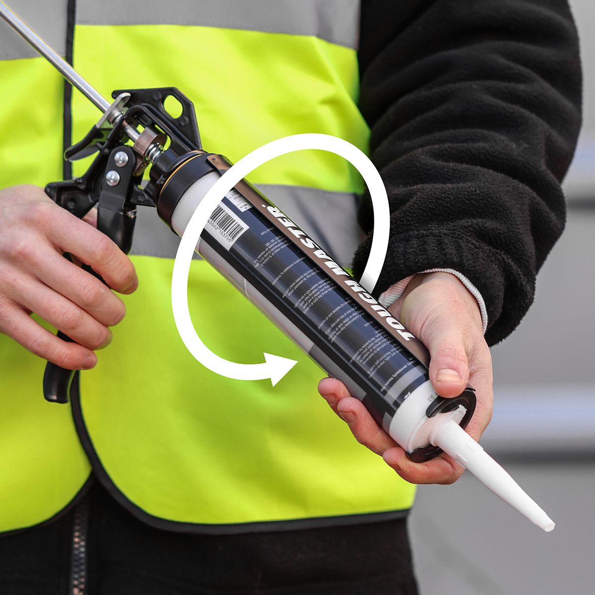 Klijų, silikono pistoletas Tough Master TM-CG23M 310militrų 20:1