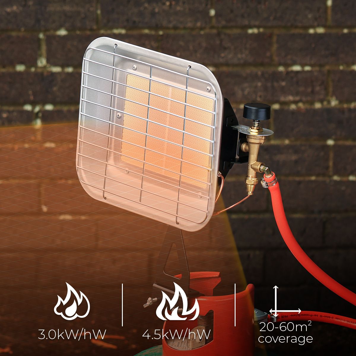 Dujinis šildytuvas 4,5 kw Montuojamas Ant Baliono Tough Master