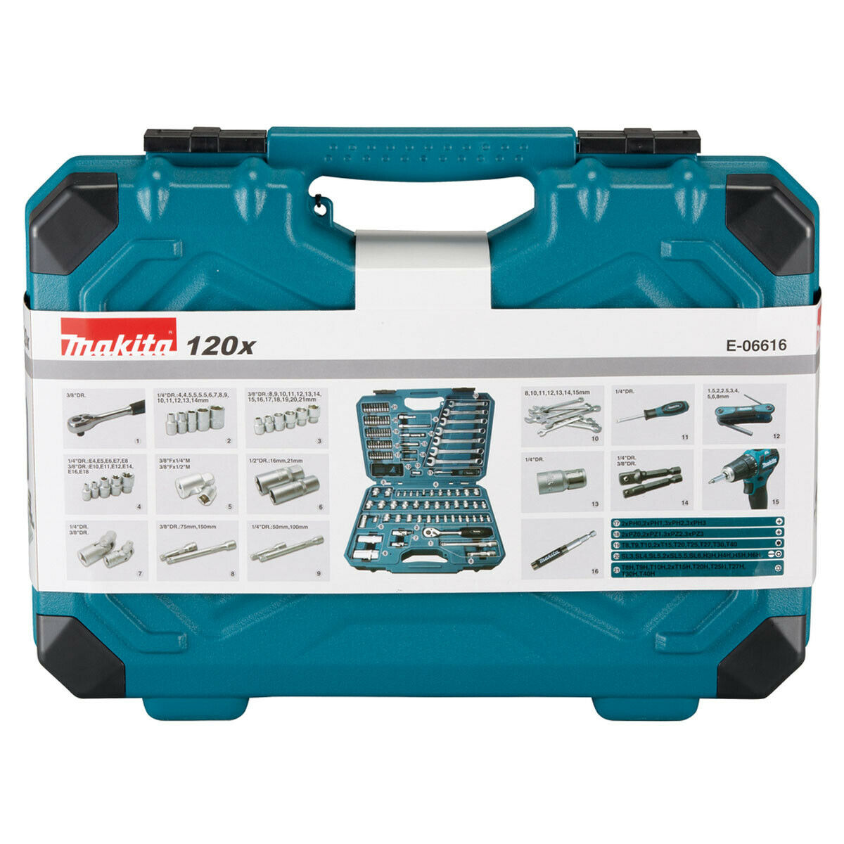 Makita hand tool set 120 parts E-06616