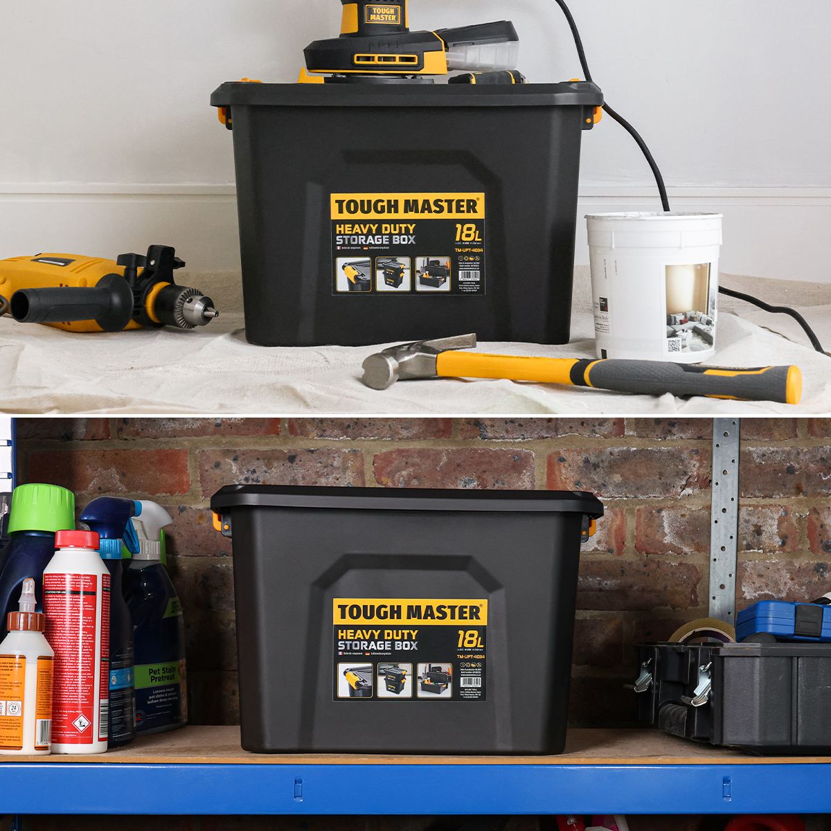 Plastikinė daiktadėžė , dėžė sandeliavimui, 18l Tough Master TM-UPT-4034