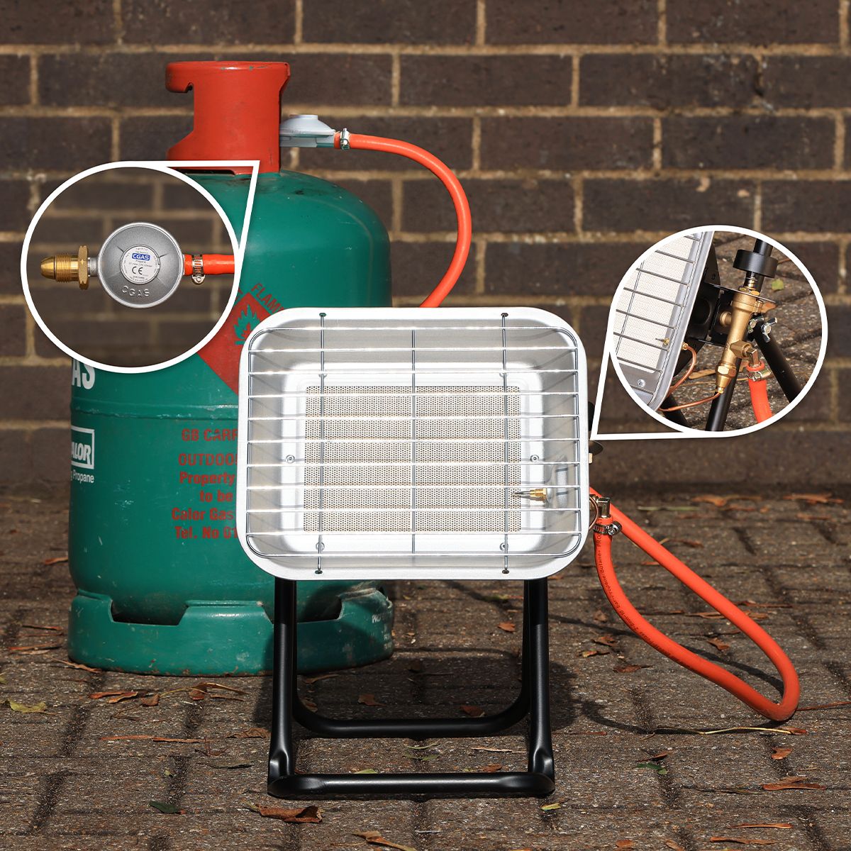 Dujinis šildytuvas 4,5KW nešiojamas, pastatomas TOUGH MASTER®