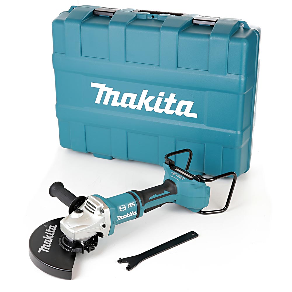 Makita DGA900 KIT 18V / 36V Cordless Brushless 230mm 9" Angle Grinder Paddle Switch With Carry Case