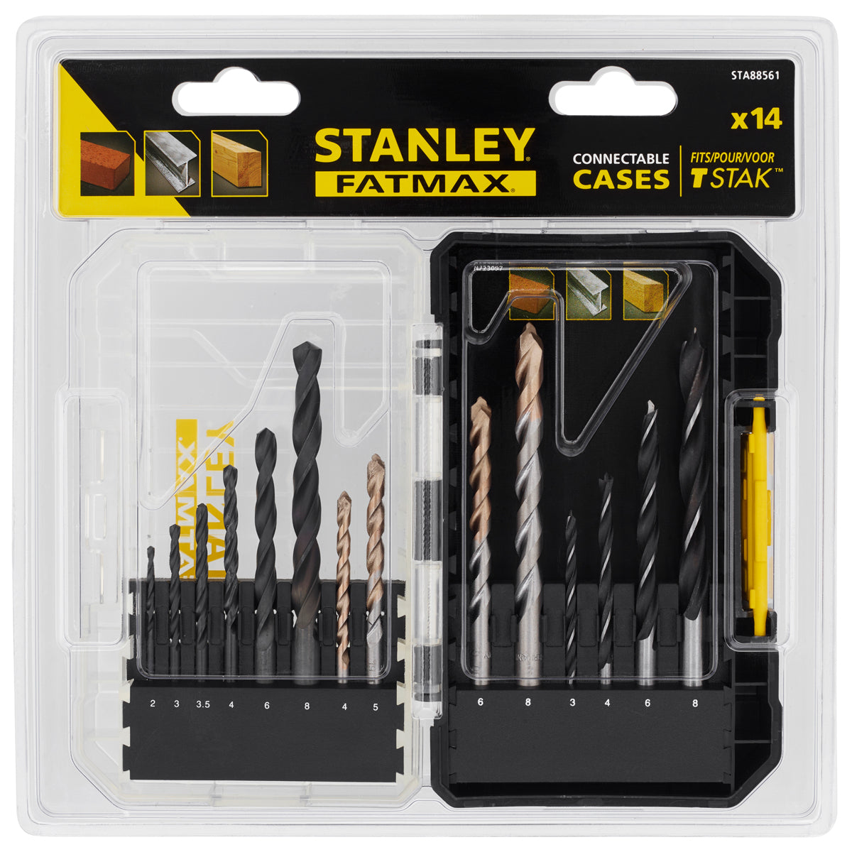 Stanley 14 grąžtų rinkinys STA88561