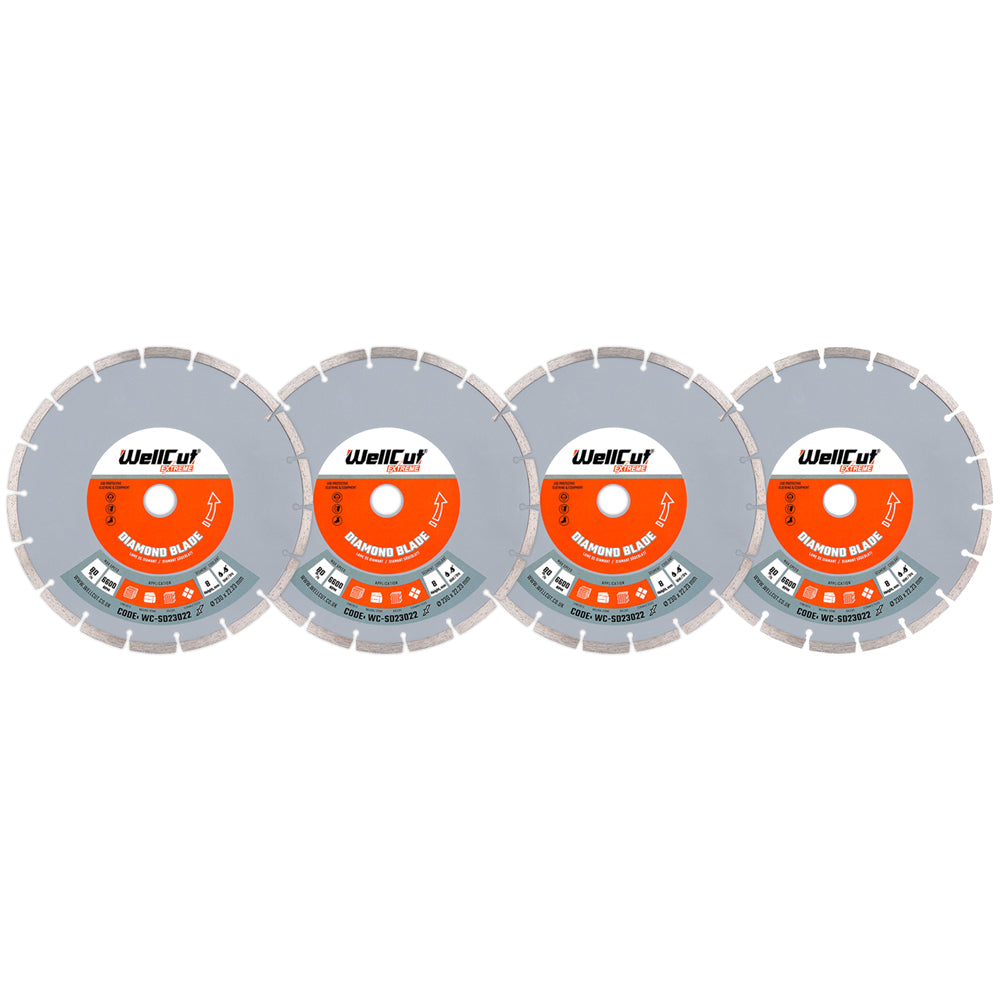 Deimantinis diskas, 4vnt 230x22.23mm WellCut WC-SD23022