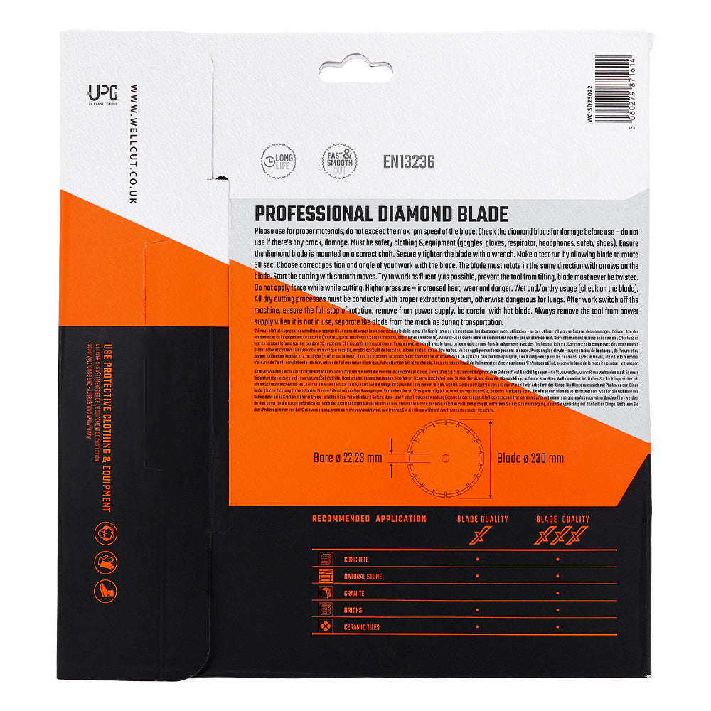 Deimantinis diskas, 3vnt 230x22.23m WellCut WC-SD23022