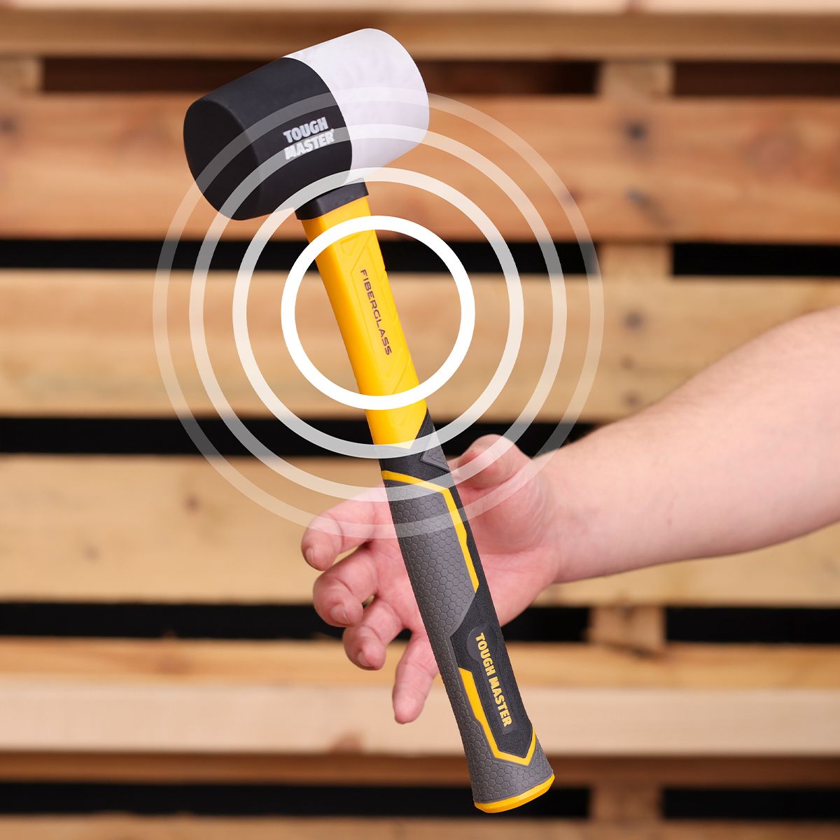 Rubber hammer 0.5kg with plastic handle Tough Master TM-RM16F