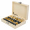 TOUGH MASTER Router Bits ¼”Shank Tungsten Carbide Tipped Set Wooden Case