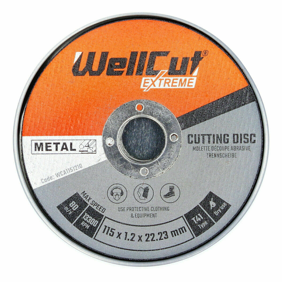 Metal cutting discs 115x1.2x22.23mm 10pcs WellCut WCA1152