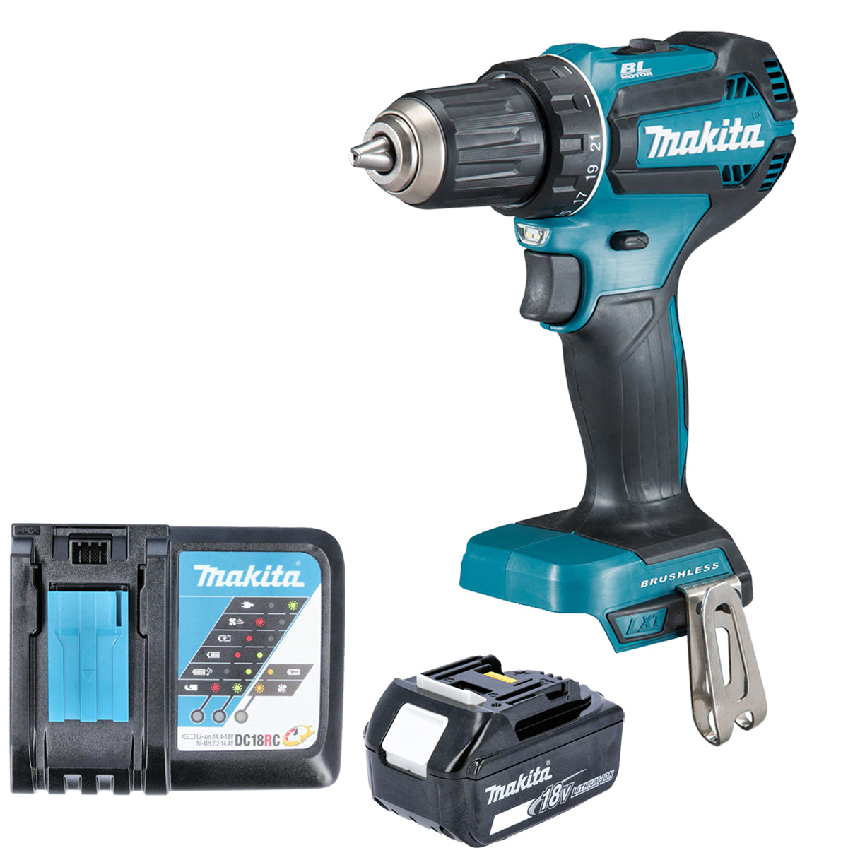 Makita  Akumuliatorinis LXT ® gręžtuvas-suktuvas  18v DDF485