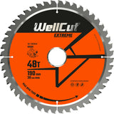 Circular saw blade, 190x30mm 48 teeth WellCut WC-C1903048