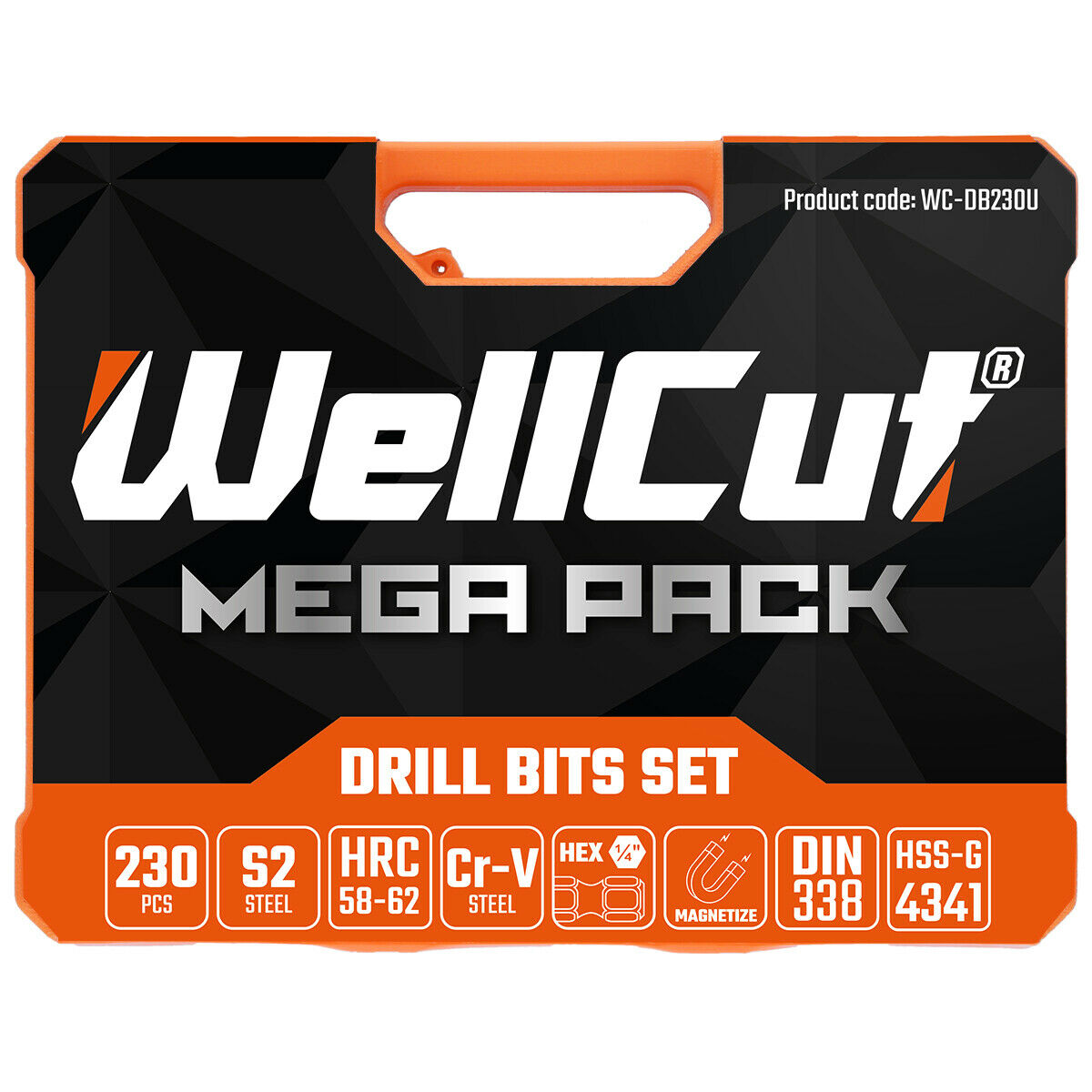 Screwdriver bit and HSS bit set 230 pieces WellCut WC-DB230U