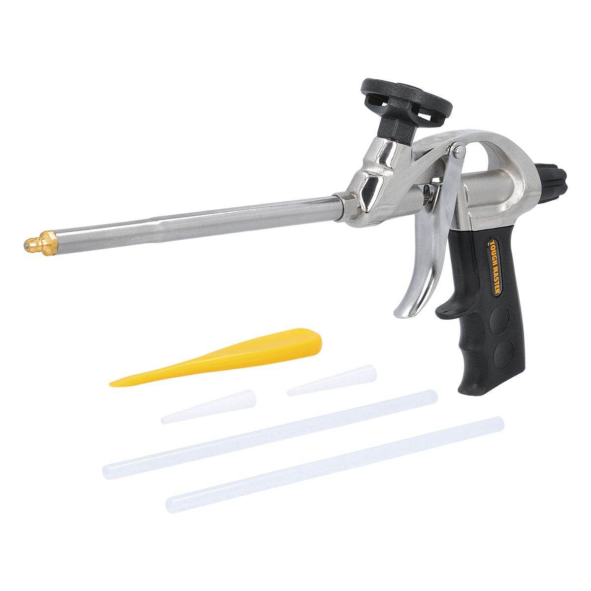 The assembly foam gun Tough Master TM-FG6CR comes complete with additional nozzles