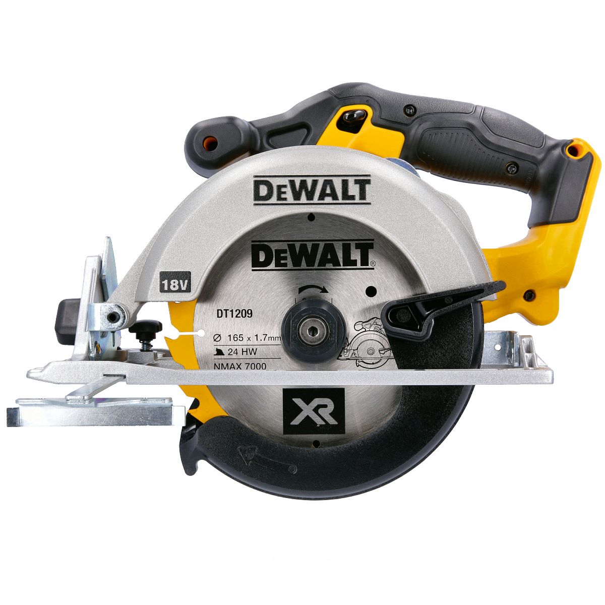 DeWalt  Akumuliatorinis diskinis pjūklas  DCS391N 18V XR li-ion  165mm