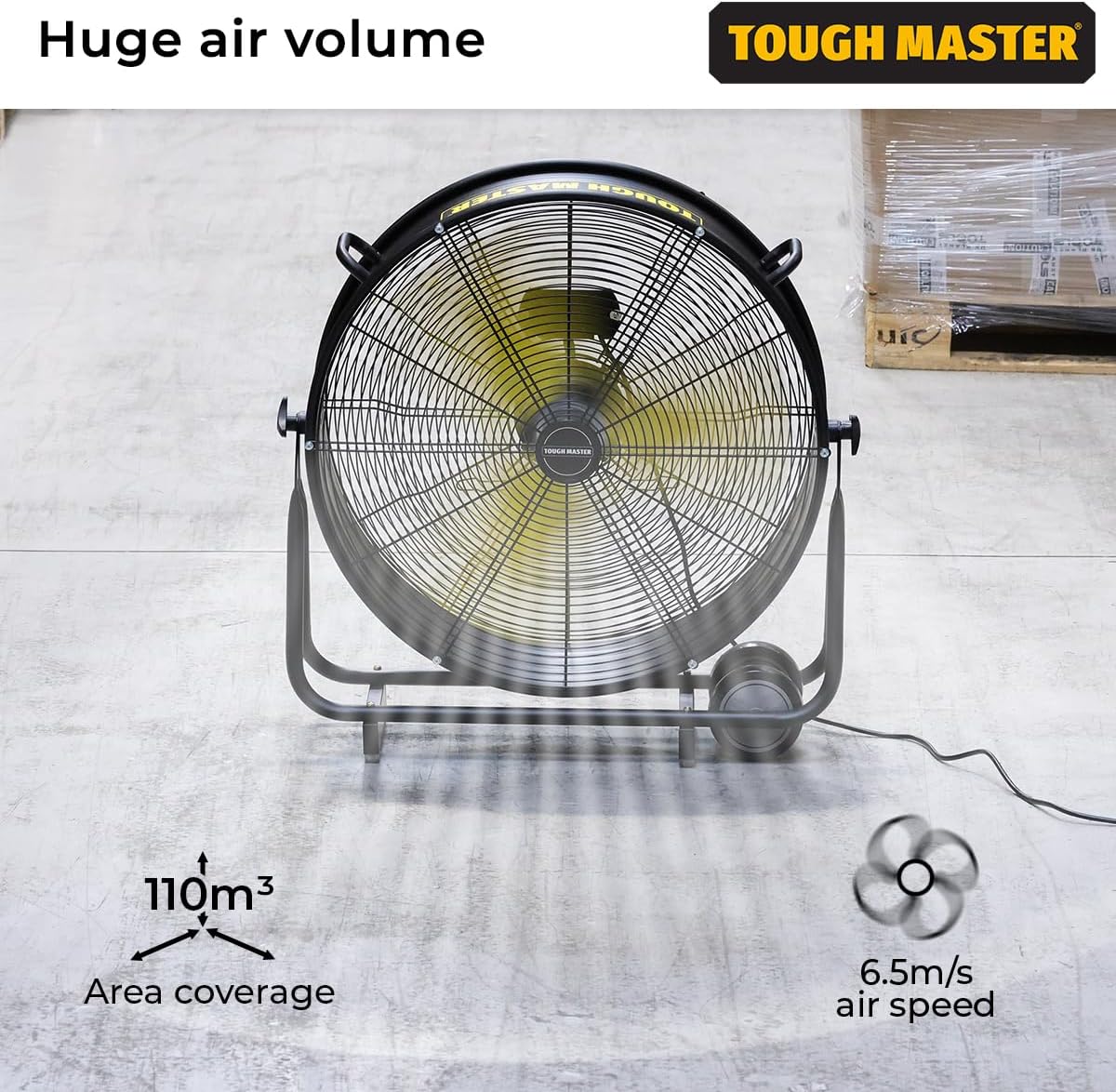 Industrial fan, 60 cm diameter, 210W Tough Master TM-DF60MW