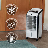 Portable conditioner, air humidifier, with water and ice tanks Tough Master TM-AC270DW