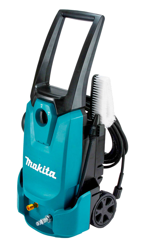 Makita HW1200 - Galingas Aukšto Slėgio Plovimo Įrenginys su antgaliais ir šampunu