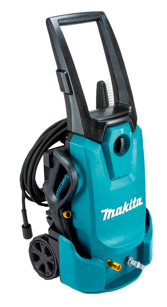 Makita HW1200 - Galingas Aukšto Slėgio Plovimo Įrenginys su antgaliais ir šampunu