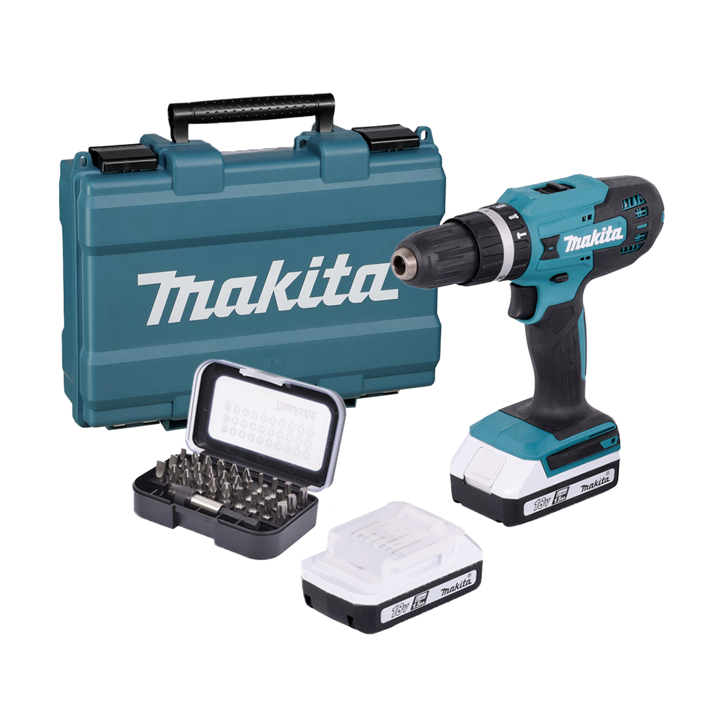 Makita Akumuliatorinio smūginio gręžtuvo komplektas HP488D