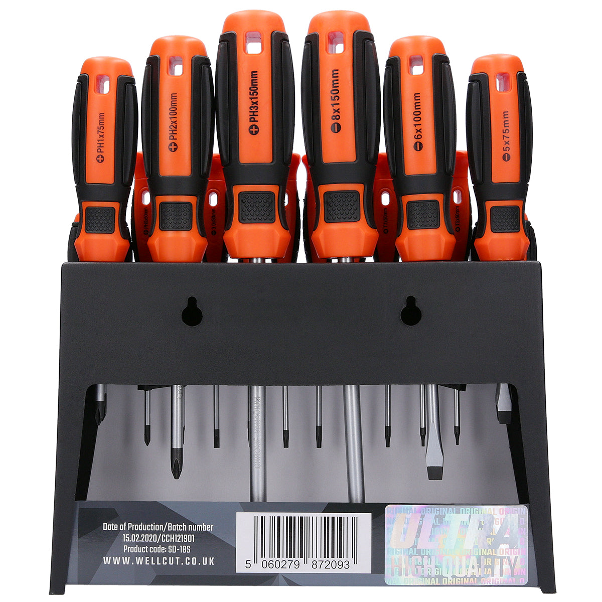 Screwdriver set 18 pcs. WellCut WC-SD18S