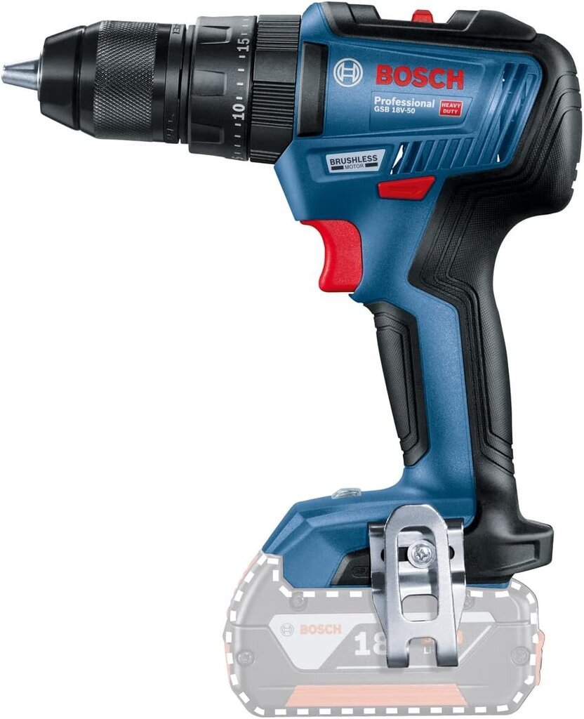 Bosch suktuvas-gręžtuvas  GSB 18V-50 18 V be akumuliatoriaus ir pakrovėjo