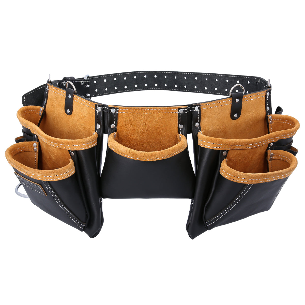 Waist Tool Belt, 11 Pockets, Leather Tough Master TM-063LP