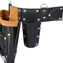 TOUGH MASTER Tool Belt Pouch 11 Pocket Black Adjustable Leather Suede Builder