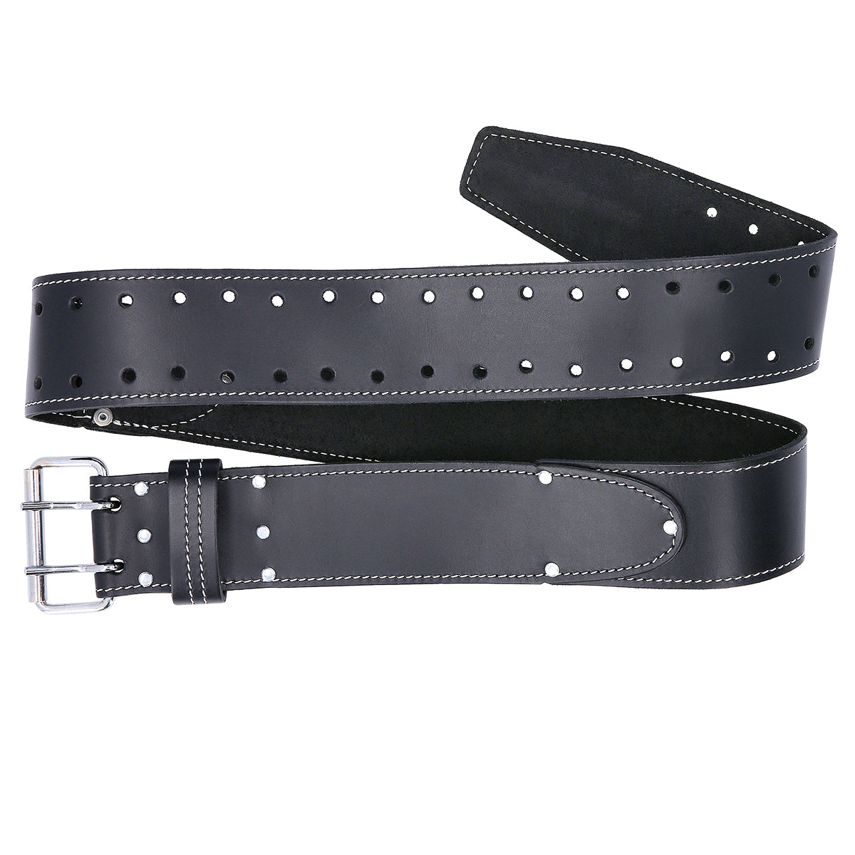 Work belt, leather, double buckle 151cm x 3mm Tough Master TM-215LB