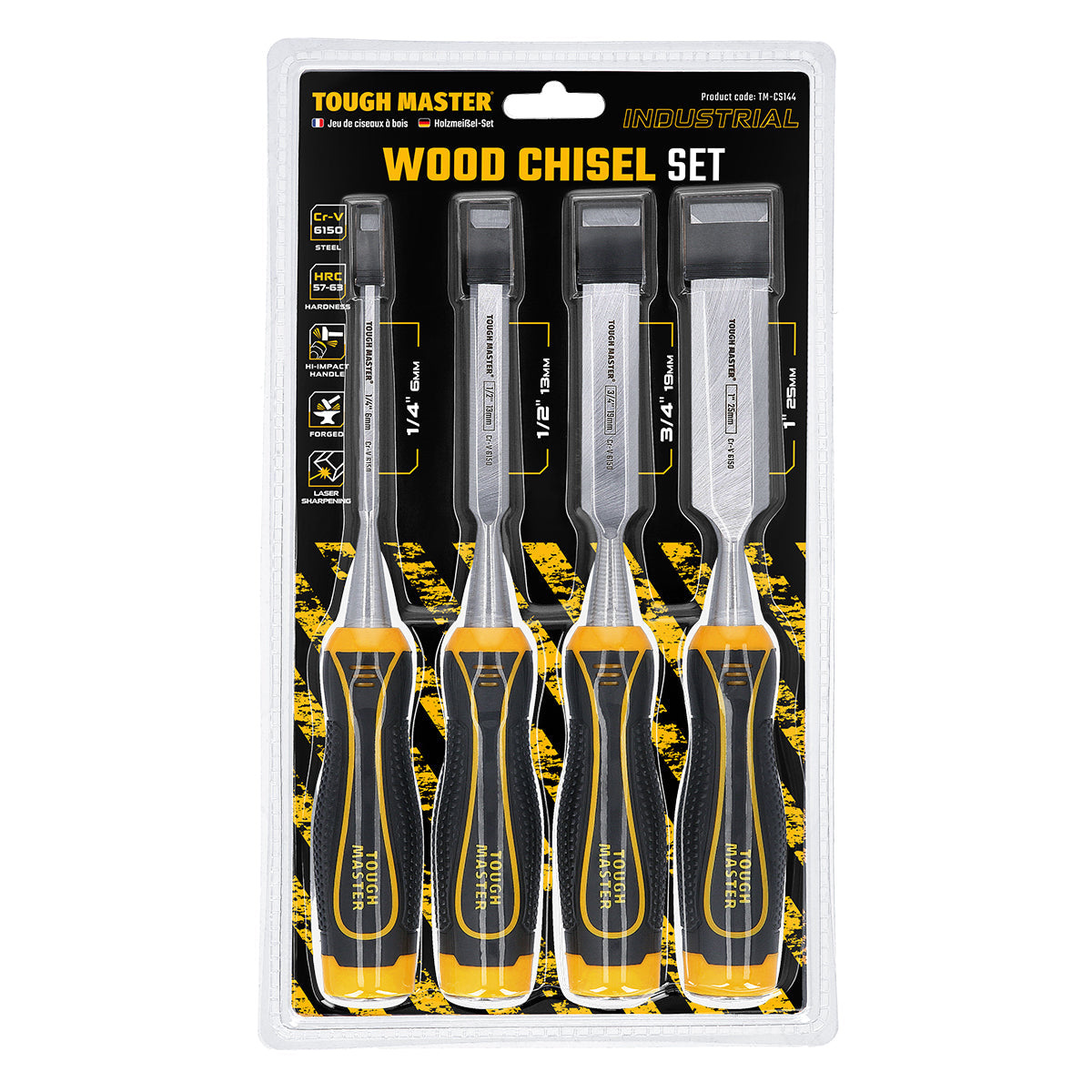 Chisel set for woodworking 4 pcs. Tough Master TM-CS144