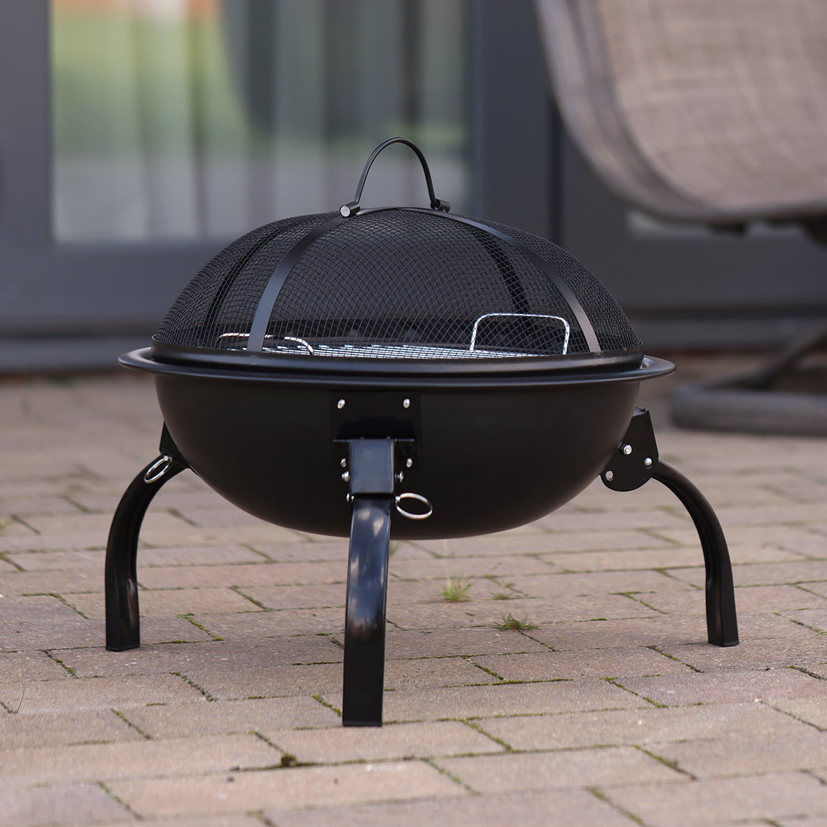 Mobile barbecue, Outdoor barbecue - fireplace, 45 cm, UK BRAND, TOUGH MASTER® TM-FPR17